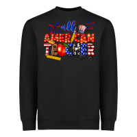Black all american teacher Heavyweight Sweatshirt - texasbilliewilder