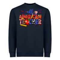 Navy all american teacher Heavyweight Sweatshirt - texasbilliewilder