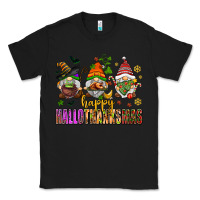 Black happy hallothanksmas gnomes Classic Tee - AdoDesignShop