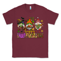 Burgundy happy hallothanksmas gnomes Classic Tee - AdoDesignShop
