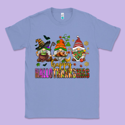 Happy Hallothanksmas Gnomes Classic Tee Designed By Adodesignshop