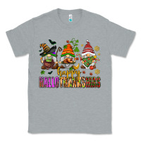 Heather Grey happy hallothanksmas gnomes Classic Tee - AdoDesignShop