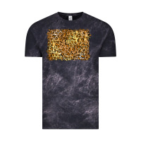 Cloud Black handdrawn leopard pattern yellow Vintage Tee - BarkalooDesign