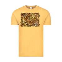 Vintage Mustard handdrawn leopard pattern yellow Vintage Tee - BarkalooDesign
