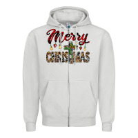 Dove Grey merry christmas Zipper Hoodie - JahusDesignShop