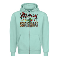 Seafoam merry christmas Zipper Hoodie - JahusDesignShop