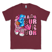 Burgundy i am a survivor Classic Tee - AdoDesignShop