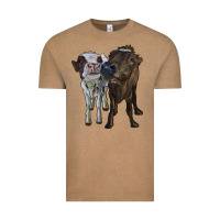 Vintage Coffee two heifer cows Vintage Tee - RanaPortraitStore