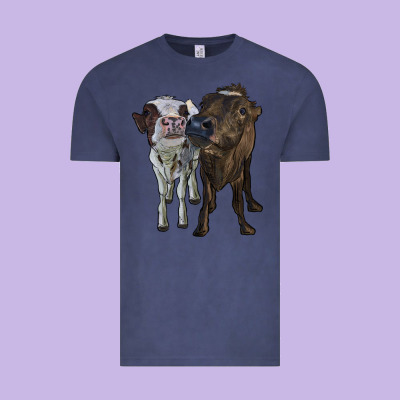 Two Heifer Cows Vintage Tee Designed By Ranaportraitstore