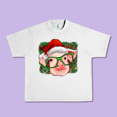 Christmas Pig Urban Heavy Tee Designed By Ranaportraitstore