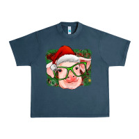 Midnight Navy christmas pig Urban Heavy Tee - RanaPortraitStore
