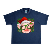 Navy christmas pig Urban Heavy Tee - RanaPortraitStore