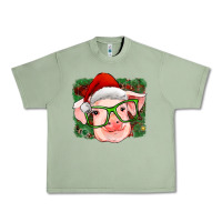 Oil Green christmas pig Urban Heavy Tee - RanaPortraitStore