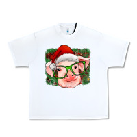 White christmas pig Urban Heavy Tee - RanaPortraitStore
