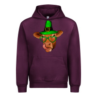 Mauve Wine St Patricks Day Cow Urban Hoodie - Bettercallsaul
