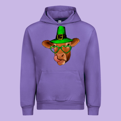 St Patricks Day Cow Urban Hoodie Designed By Bettercallsaul