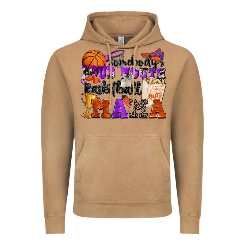 Somebody's Loud Mouth Basketball Mama Vintage Hoodie by Zillion Design Studio | Teevron