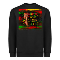 Black steppin into juneteenth Heavyweight Sweatshirt - Zillion Design Studio