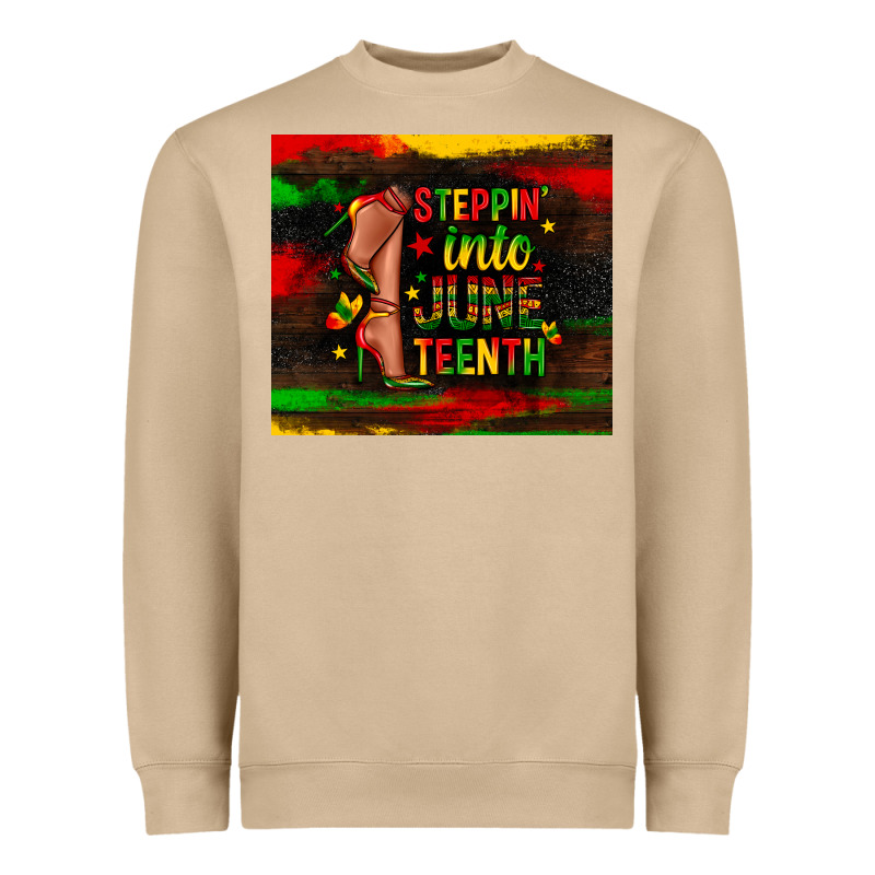 Steppin Into Juneteenth Heavyweight Sweatshirt by Zillion Design Studio | Teevron
