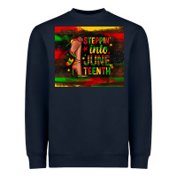 Navy steppin into juneteenth Heavyweight Sweatshirt - Zillion Design Studio
