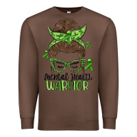 Chestnut messy bun mental health warrior Premium Sweatshirt - MaliasSmallBusiness