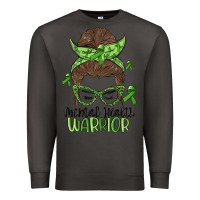 Smoke messy bun mental health warrior Premium Sweatshirt - MaliasSmallBusiness