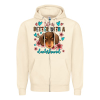 Sandshell life is better with a dachshund Zipper Hoodie - Jasminsmagicworld