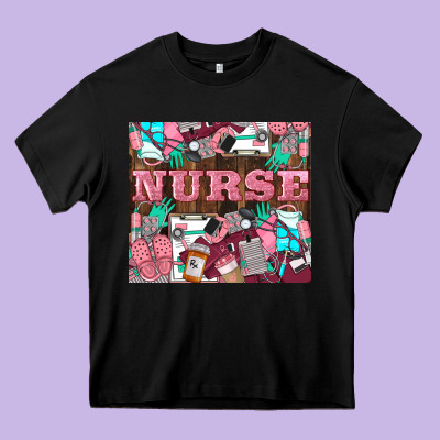 Nurse Heavy Core Tee Designed By Lillyallendesigns