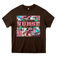Chocolate Brown Nurse Heavy Core Tee - LillyAllenDesigns