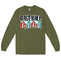 Army Green baseball mama Long Sleeve Tee - JahusDesignShop