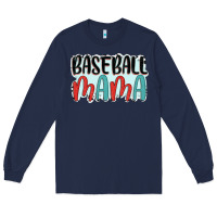 Navy baseball mama Long Sleeve Tee - JahusDesignShop