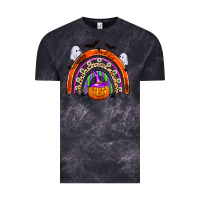 Cloud Black halloween rainbow Vintage Tee - Zillion Design Studio