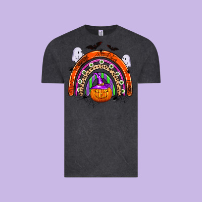 Halloween Rainbow Vintage Tee Designed By Zillion Design Studio