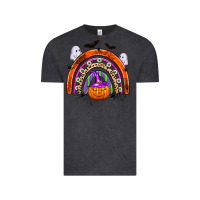 Vintage Black halloween rainbow Vintage Tee - Zillion Design Studio