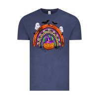 Vintage Denim halloween rainbow Vintage Tee - Zillion Design Studio