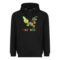 Black it's ok to be different Heavyweight Hoodie - MaliasSmallBusiness