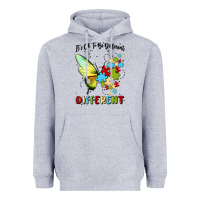 Heather Grey it's ok to be different Heavyweight Hoodie - MaliasSmallBusiness