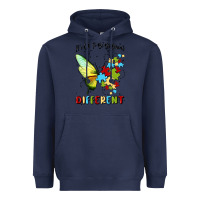 Navy it's ok to be different Heavyweight Hoodie - MaliasSmallBusiness