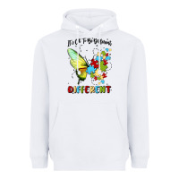 White it's ok to be different Heavyweight Hoodie - MaliasSmallBusiness