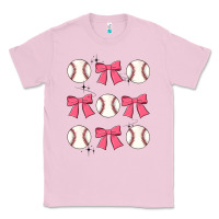 Bubblegum Pink baseball coquette bow Classic Tee - JahusDesignShop