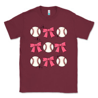 Burgundy baseball coquette bow Classic Tee - JahusDesignShop