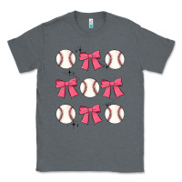Charcoal Heather baseball coquette bow Classic Tee - JahusDesignShop