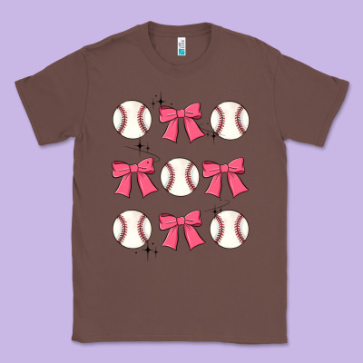 Baseball Coquette Bow Classic Tee Designed By Jahusdesignshop