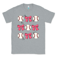 Heather Grey baseball coquette bow Classic Tee - JahusDesignShop
