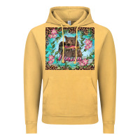 Vintage Mustard Mama bear haunting fish floral Vintage Hoodie - RanaPortraitStore