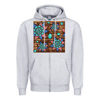 Heather Grey 4th of july turquoise gemstone seamless pattern Zipper Hoodie - BundleAndBundleShop