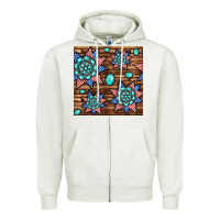Oatmeal Heather 4th of july turquoise gemstone seamless pattern Zipper Hoodie - BundleAndBundleShop