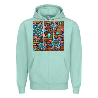 Seafoam 4th of july turquoise gemstone seamless pattern Zipper Hoodie - BundleAndBundleShop