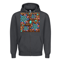 Smoke 4th of july turquoise gemstone seamless pattern Zipper Hoodie - BundleAndBundleShop