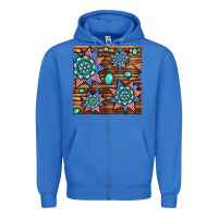 True Royal 4th of july turquoise gemstone seamless pattern Zipper Hoodie - BundleAndBundleShop